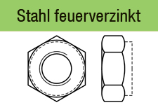 DIN 980 - Toleranz 6Hfeuerverzinkt