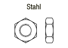 DIN 936 - StahlLinksgewinde