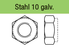 DIN 6925 - FeingewindeStahl 10 galv. verzinkt