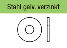 ISO 7093-1 - Stahl 200 HVgalvanisch verzinkt