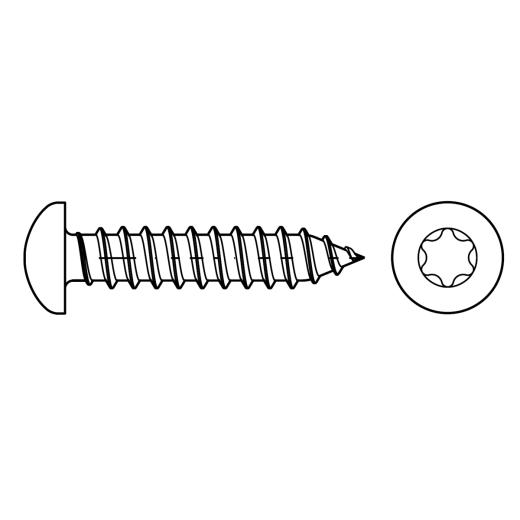 ISO 14585 Flachkopf-Blechschrauben mit Spitze, mit Innensechsrund | 2,9 x 6,5-C | 2000 Stück