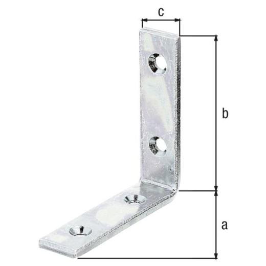 Balkenwinkel L100x100 mmmm B.20mm schmal STA roh | 20 Stück