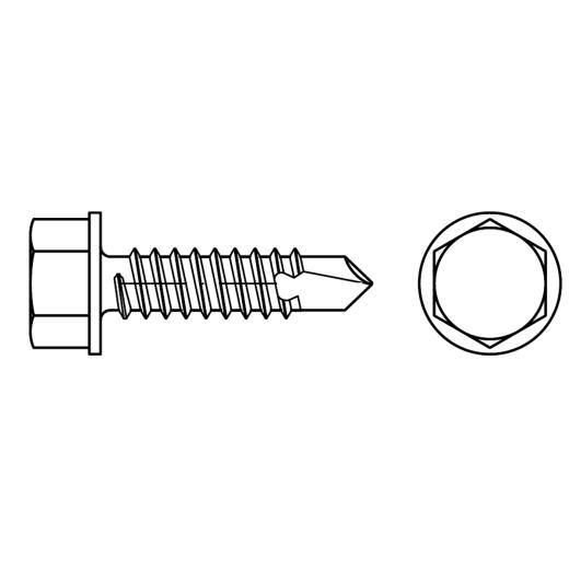 DIN 7504 Bohrschrauben, mit Blechschrauben-Gewinde |  K 3,5 x 16 | 1000 Stück