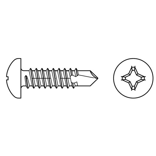 DIN 7504 Bohrschrauben, mit Blechschrauben-Gewinde |  N 4,2 x 13 -H | 1000 Stück