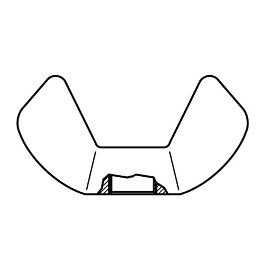 Flügelmuttern, kantige Flügelform | ~DIN 315 | M 8 | 25 Stück