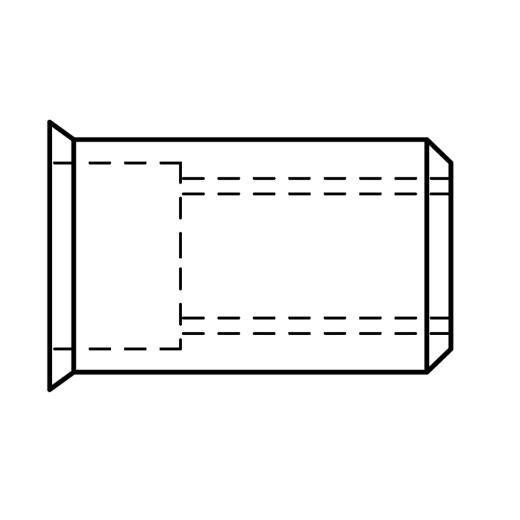 Blindniet-Muttern, rund, offen, kleiner Senkkopf 90° | M 4 /0,25-3,0 | 500 Stück