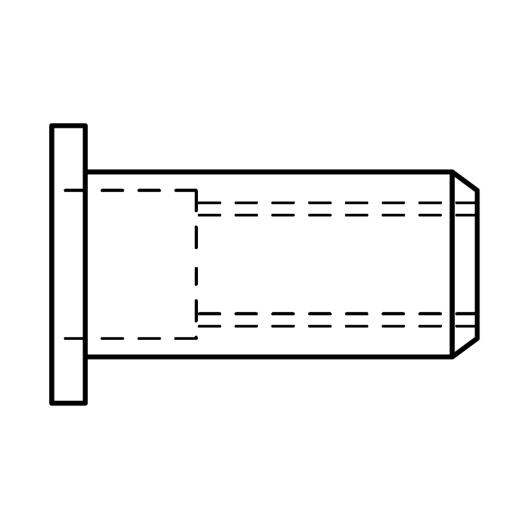 Blindniet-Muttern, rund, offen, Flachkopf | M 4 /2,5 -4,0 | 500 Stück