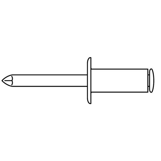 ISO 16584  Offene Blindniete | A Flachkopf mit Sollbruchdorn | 3,2 x 6 | 500 Stück