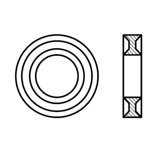 DUBO-Profilscheiben 209 | für Sechskantschrauben M 14 x 5,5 | 50 Stück