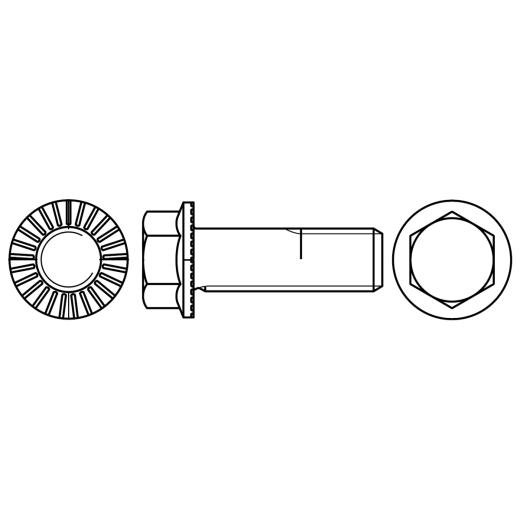 Sechskant-Flanschschrauben | M 8 x 25 | Stahl | 200 Stück