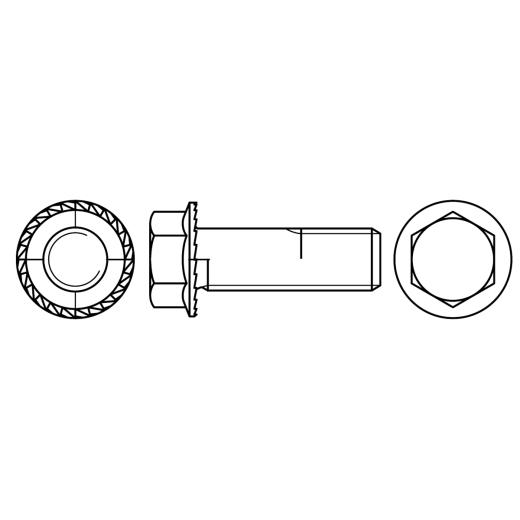 Sechskant-Flanschschrauben | M 16 x 40 | zinklamellenbesch. | 50 Stück