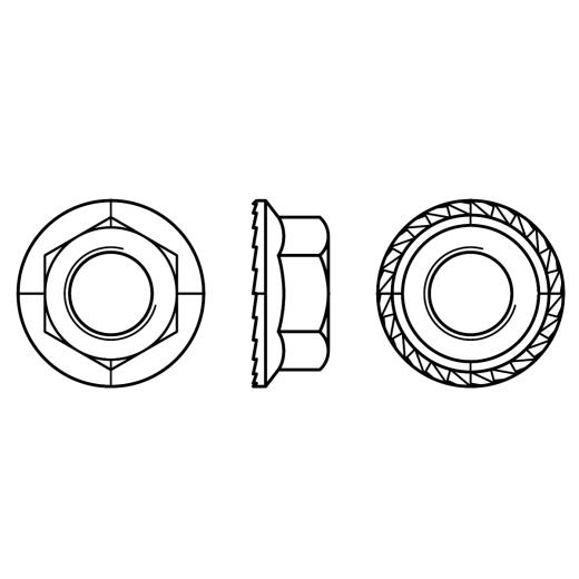 Sechskant-Flanschmuttern |  M 8 | zinklamellenbesch. | 200 Stück