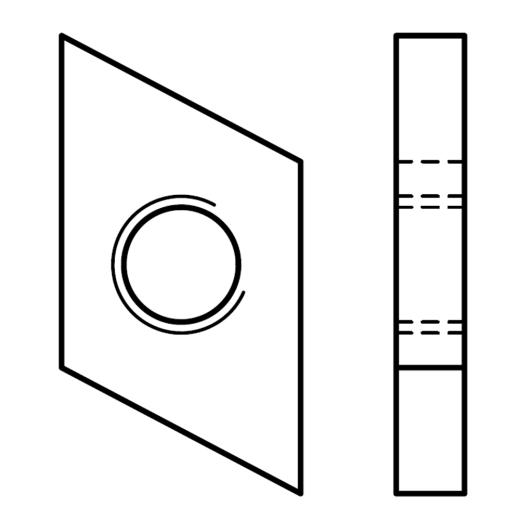 Hammerkopf-Gewindeplatten | Typ 50/40 | M 8 | 100 Stück