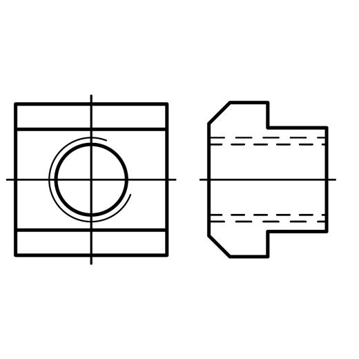 T-Nutensteine DIN 508 10 | M 5 x 6 mm | 25 Stück