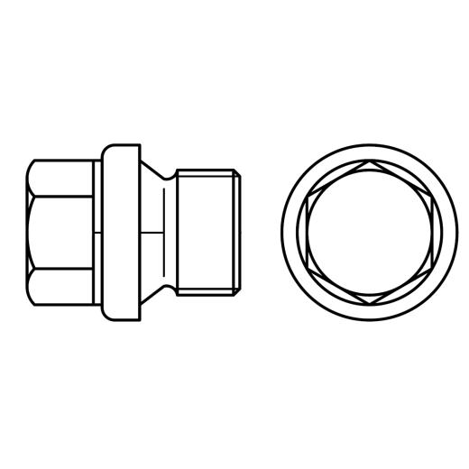 DIN 910 Stahl M 10 x 1 mm (Gewindesteigung) | zylindrisches Feingewinde | 100 Stück