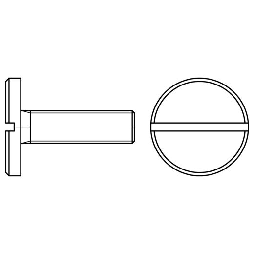 Flachkopfschrauben DIN 921 4.8/5.8 | M 4 x 16 mm | 100 Stück