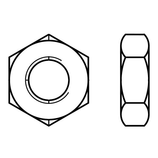 Sechskantmuttern DIN 936 | M 30 x 1,5 mm | Messing | 10 Stück