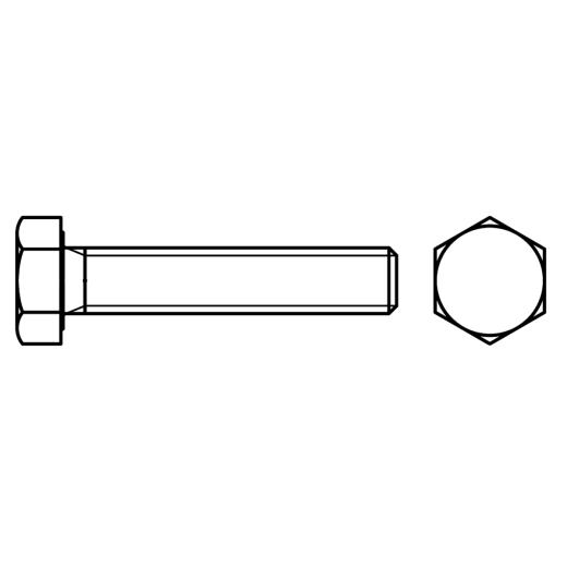 Sechskantschrauben DIN 961 10.9 | M 8 x 1 x 25 mm | 200 Stück