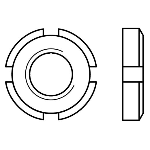 Nutmuttern DIN 981 14 H | KM 4 M 20 x 1 mm | 10 Stück