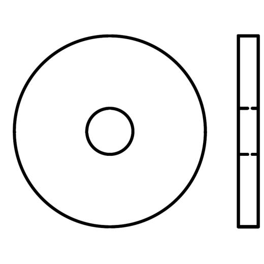 Scheiben DIN 1052 f. Holzverbinder | 23 x 80 x 8 mm | Edelstahl A4 | SVHC free | 10 Stück