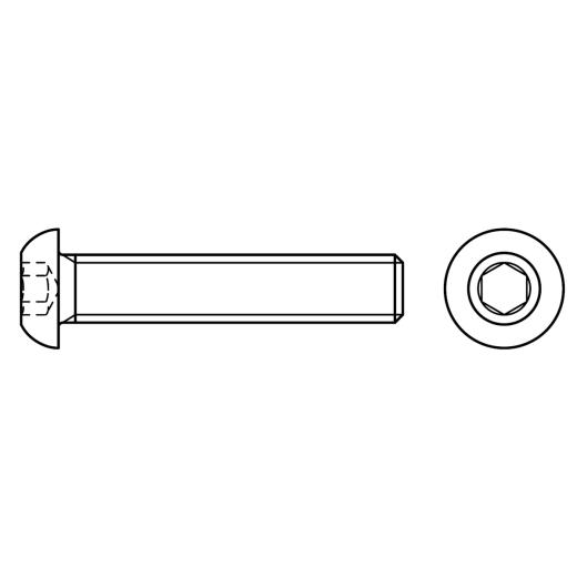 Flachkopfschrauben mit Innensechskant | ISO 7380-1 | M 10 x 25  | 200 Stück