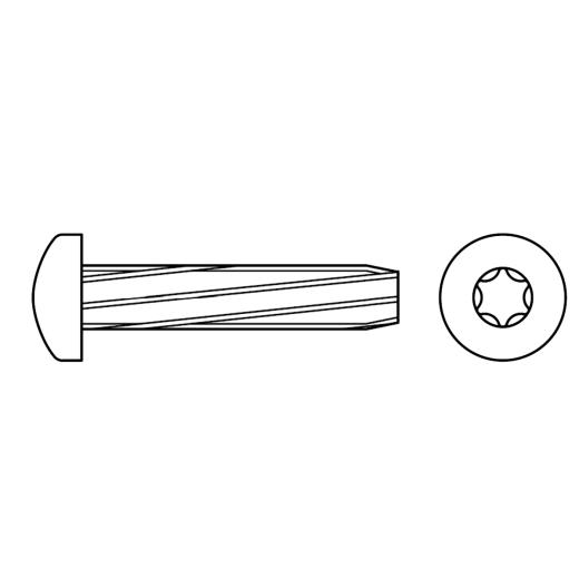 Gewinde-Schneidschrauben mit Linsenkopf | ~DIN 7516, ISR | AE M 5 x 10 -T25 | 1000 Stück