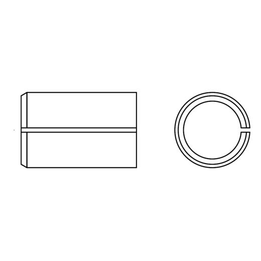 DIN 1498 Einspannbuchsen | Federstahl Form EG |  EG 16/20 x 20 | 1 Stück