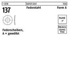 ~DIN 137 Federstahl Form A Federscheiben, gewölbt | A 2 | 1000 Stück