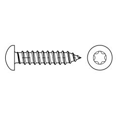 ISO 14585 Flachkopf-Blechschrauben mit Spitze, mit Innensechsrund | 3,5 x 45 -C | 500 Stück