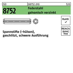 Spannstifte (-hülsen) ISO 8752 | Stahl galvanisch verzinkt - 3 x 20 mm | - 1000 Stück