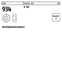 DIN 934, Sechskantmuttern, Stahl 6 AU, M 1,2 - 100 Stück