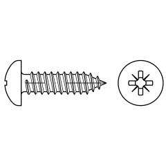 ISO 7049 Linsenkopf-Blechschrauben mit Spitze, Pozidriv-Kreuzschlitz Z | 2,2x 16 -C-Z | 2000 Stück