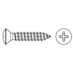 ISO 7051 Linsensenk-Blechschrauben mit Spitze, Phillips-Kreuzschlitz H | 2,9 x 16 -C-H | 1000 Stück