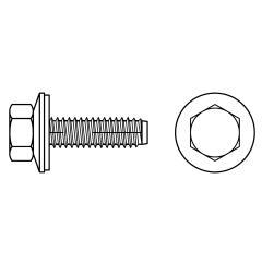 Fassadenschrauben mit Dichtscheibe und Zapfen | BZ 6,3 x 100 | 100 Stück
