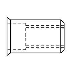 Blindniet-Muttern, rund, offen, kleiner Senkkopf 90° | M 6 /0,5 -3,5 | 250 Stück