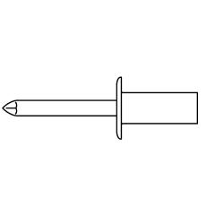 Geschlossene Blindniete | Flachrundkopf mit Sollbruchdorn | 3,2 x 6,5 | 500 Stück