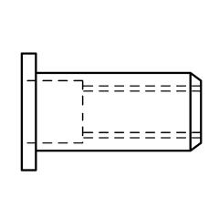 Blindniet-Muttern, rund, offen, Flachkopf | M 6 /3,0 -5,5 | 250 Stück