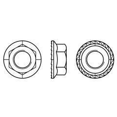 Sechskant-Flanschmuttern |  M 5 | Stahl 8/10 | 500 Stück