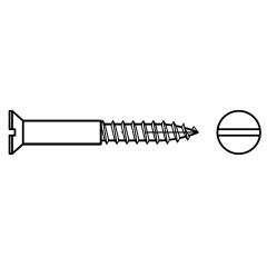 DIN 97 Messing Senk-Holzschrauben mit Schlitz | Abmessung: 4,5 x 45 VE=S (200 Stück)