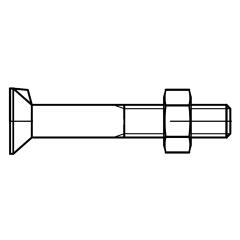 DIN 604 mit Mutter | M 10 x 80 mm | 100 Stück