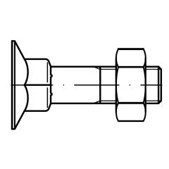 DIN 605 mit Mutter | M 10 x 70 mm | 100 Stück