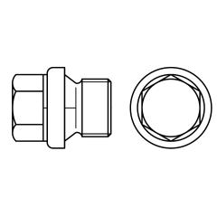 DIN 910 -2 1.4571 EG 1/4 A inch mit Entlüftung | Edelstahl A5 | 10 Stück