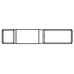 Stiftschrauben DIN 938 5.6 | M 10 x 25 mm | galv. verzinkt, gestempelt, AD-W7/1 | 100 Stück