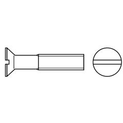 Senkschrauben DIN 963 Stahl | M 1,4 x 5 mm | blank gedreht | 100 Stück