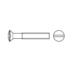 Linsen-Senkschrauben DIN 964 | M 5 x 100 mm | Messing | Kleinpackung | 200 Stück