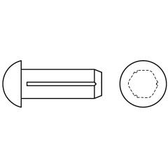 Halbrundkerbnägel mit Fase | ISO 8746 Form A | 1,4 x 3 | 100 Stück