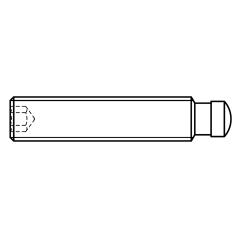 Gewindestifte mit gehärtetem Druckzapfen und Innensechskant | DIN 6332 | M 8 x 45 | 10 Stück