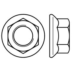 Sechskantmuttern mit Flansch | DIN 6923 | M 8 | 1000 Stück