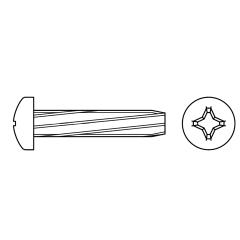 Linsen-Schneidschrauben mit Kopf | DIN 7516  KS -H | AM 8 x 30 -H | 500 Stück