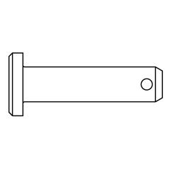 ISO 2341 Bolzen mit Kopf, mit Splintloch | B 16 x 40 x 34 | 10 Stück